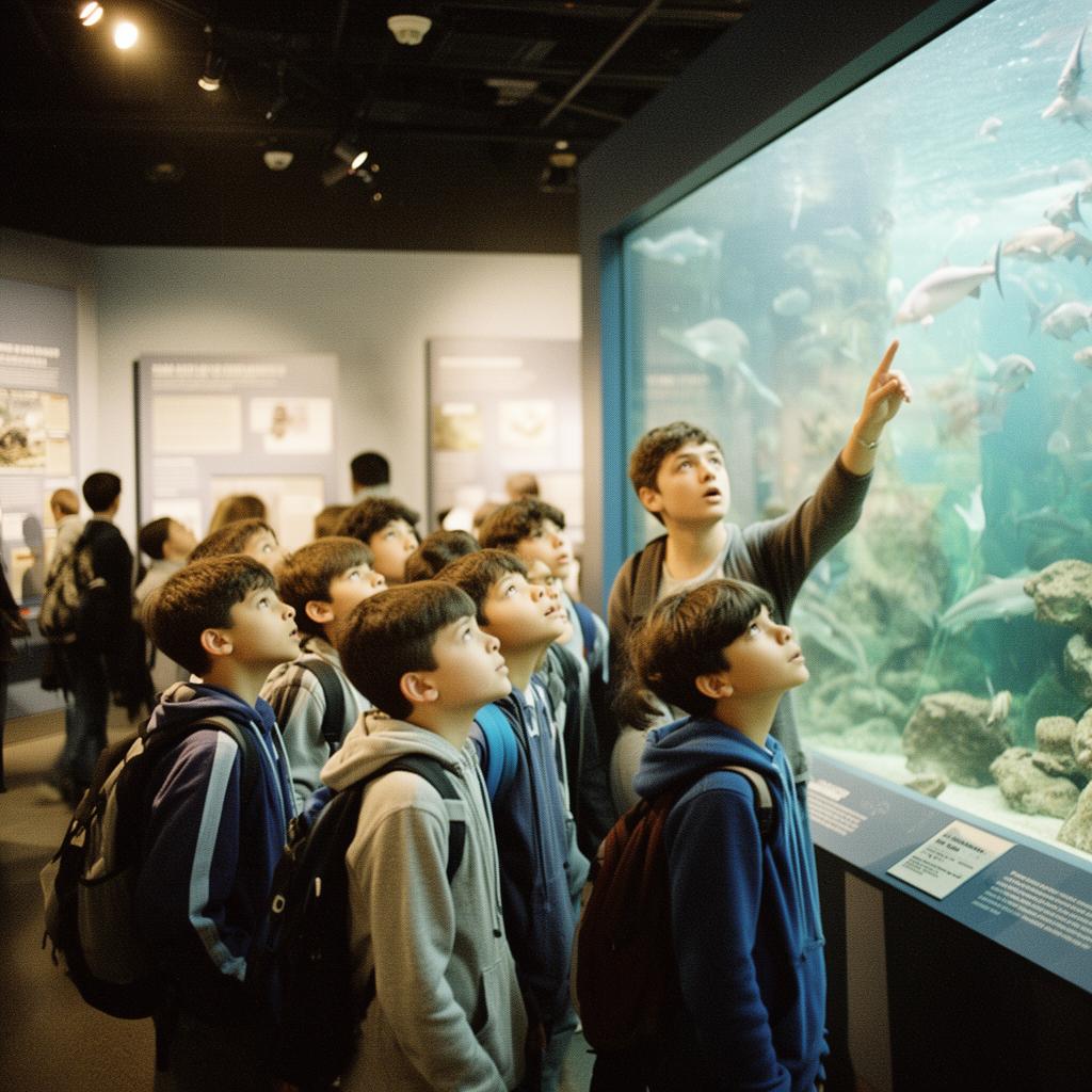 Students on a school field trip