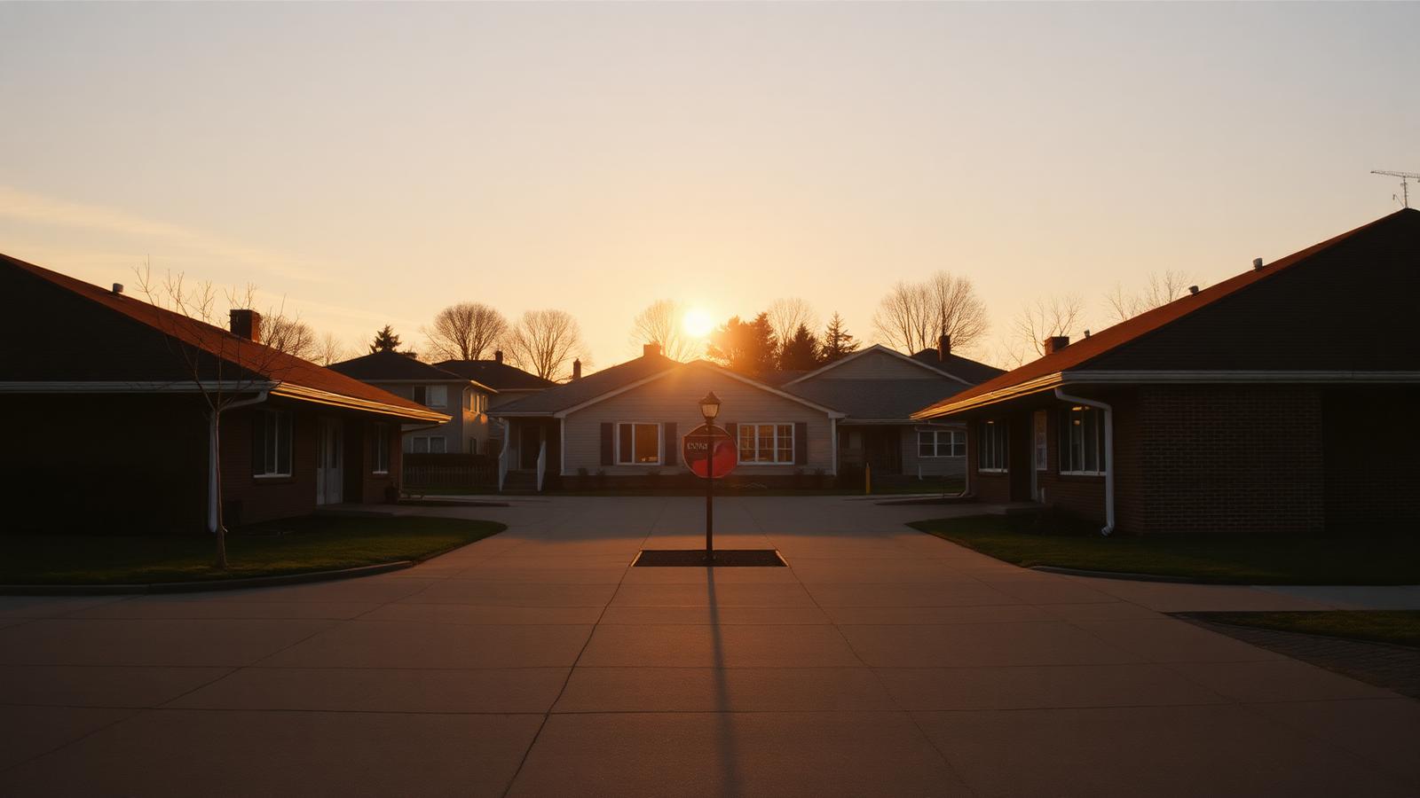Community center at golden hour